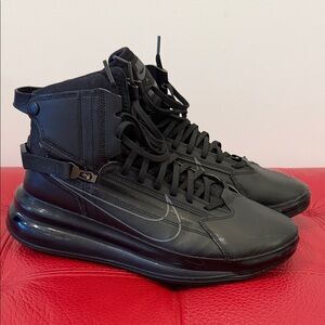 Nike Air Max 720 Triple Black Saturn High-Top Men's Sneakers, Sz US 10.5